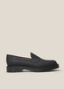 Solovair x YMC Greasy Leather Penny Loafer - Black - Thumbnail 1