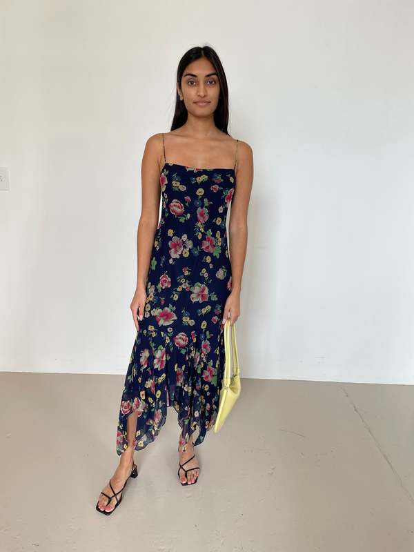 Lauren By Ralph Lauren Silk Floral Dress