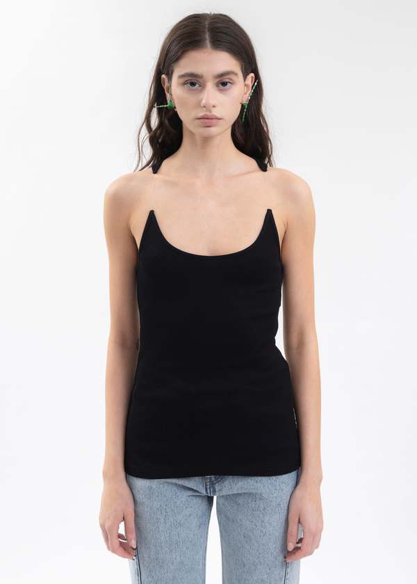 BLACK INVISIBLE STRAP TANK TOP Garmentory