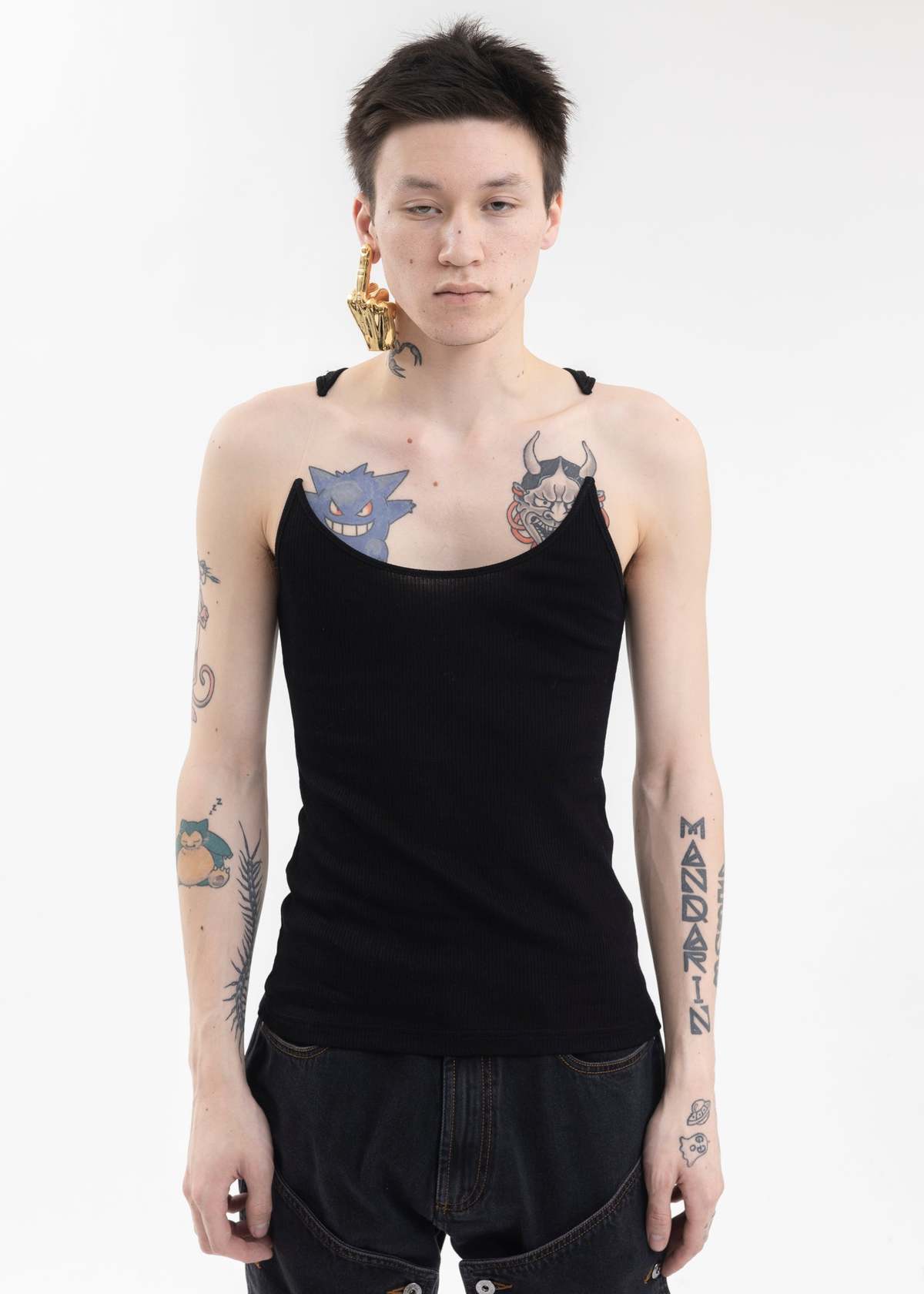 Y/project Invisible Strap Tank Top Black Garmentory