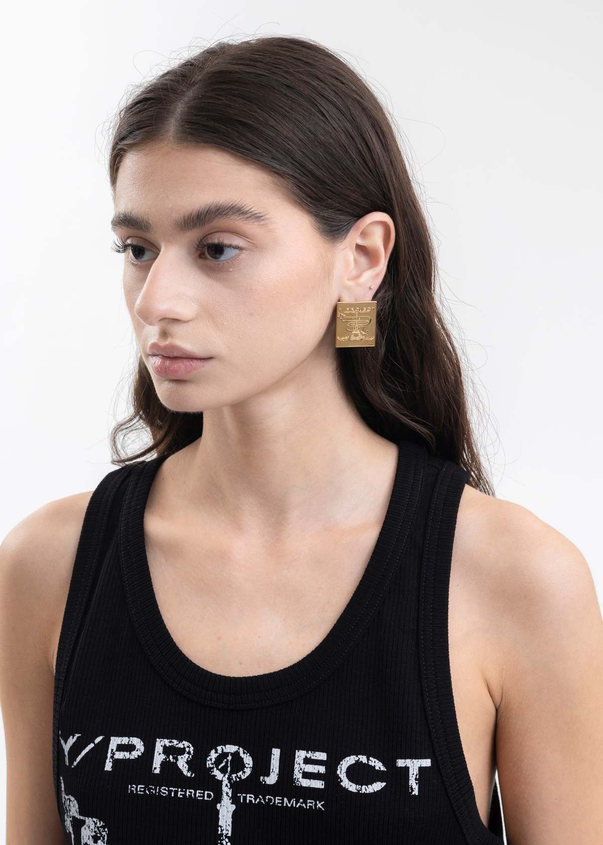 Y/project Single Mini Paris' Best Earring - Gold  - Image 2 of 5