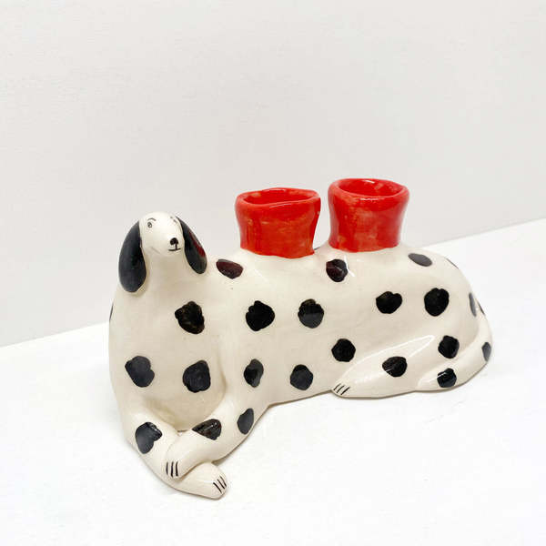 Milena Polosecki Spotted Dog Candle Holder Garmentory
