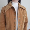 70’s Vintage Tan Suede Coat Jacket  - Thumbnail 3