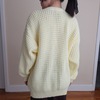90’s Buttermilk Yellow Chunky Knit Cardi - Thumbnail 4