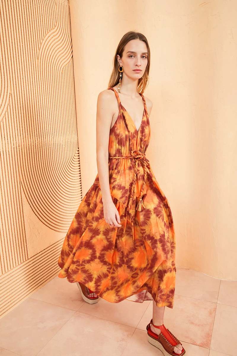 ulla johnson valentina appliqued pointelle knit midi dress Ulla Johnson Valentina Dress - Calcite