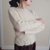 Vintage Pearl Mohair Knit Sweater - Thumbnail 3