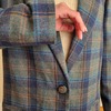 Vintage Dark Academia Plaid Blazer - Thumbnail 3