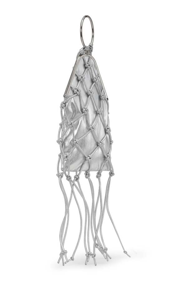 Ganni Occasion Braided Bangle Purse - Silver | Garmentory