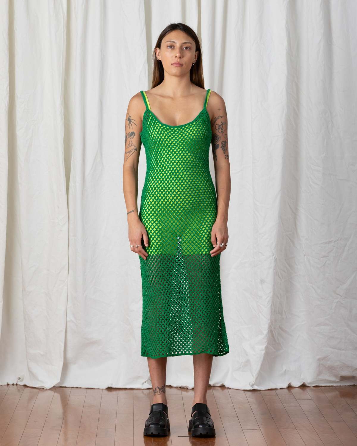 Ali Golden Crochet Dress - Kelly Green | Garmentory Ali Golden Crochet Dress - Kelly Green | Garmentory