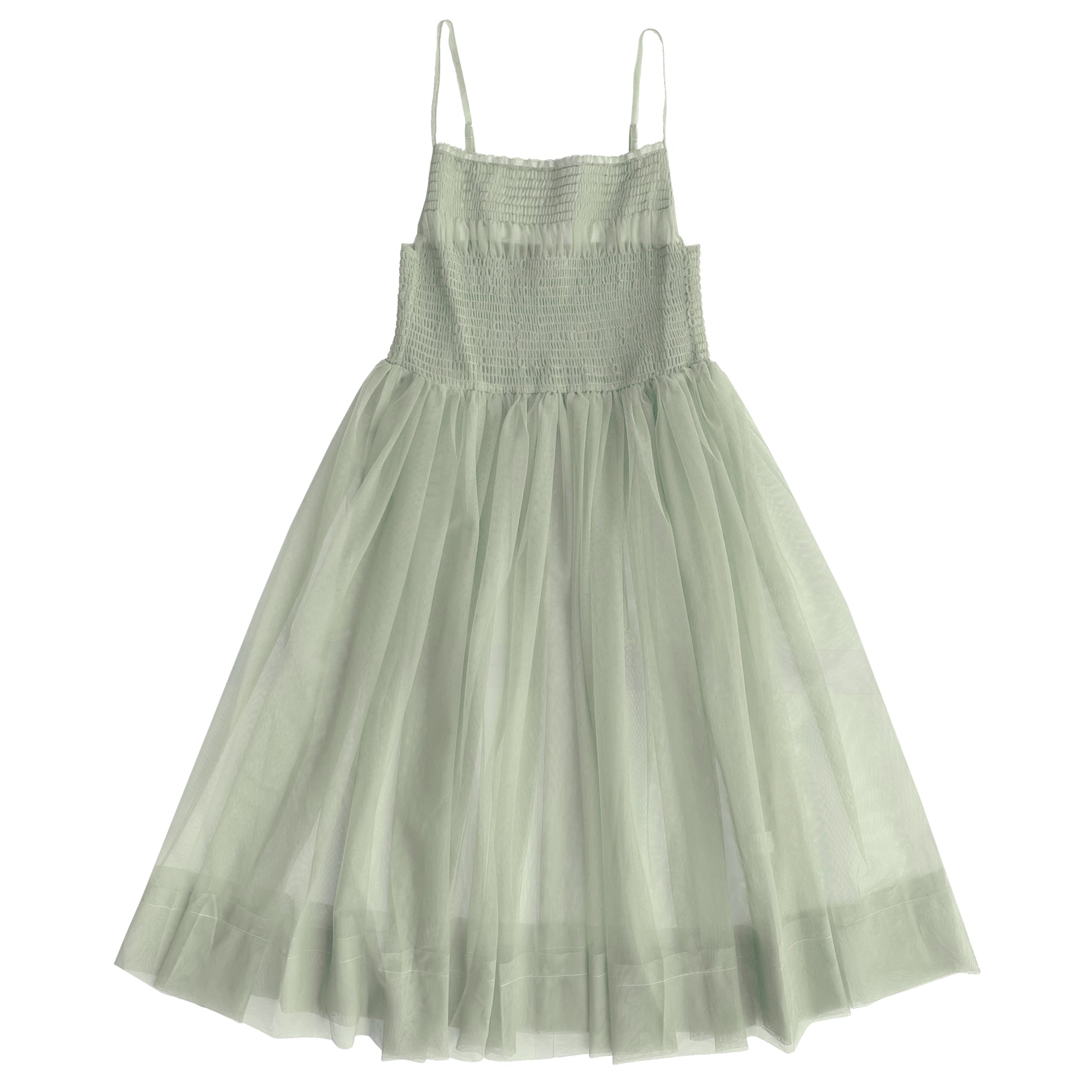 Ali Golden Mesh Ballerina Dress - Green Tea | Garmentory