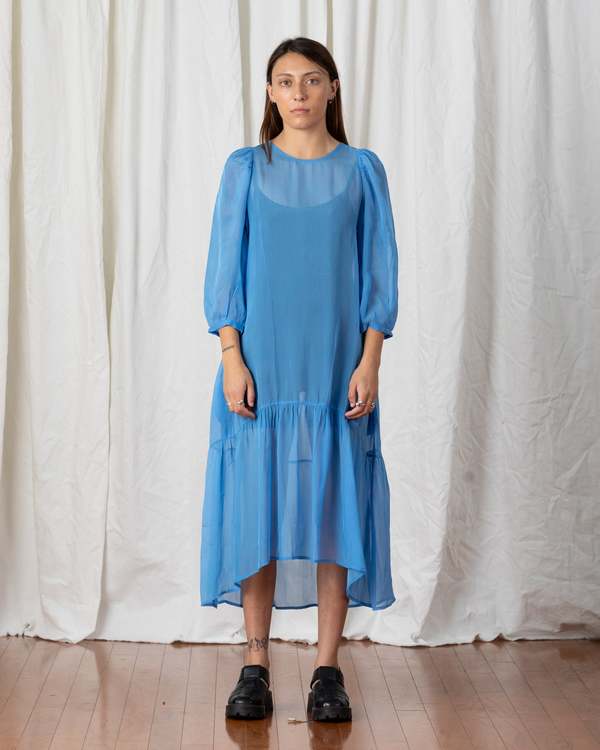 Ali Golden PEASANT DRESS - SKY BLUE