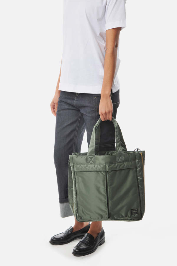 Porter 2 way Tanker Tote - Sage Green | Garmentory