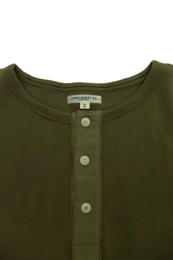 Lady White Co. Henley - Khaki Fog Lady White Co. Henley - Khaki Fog