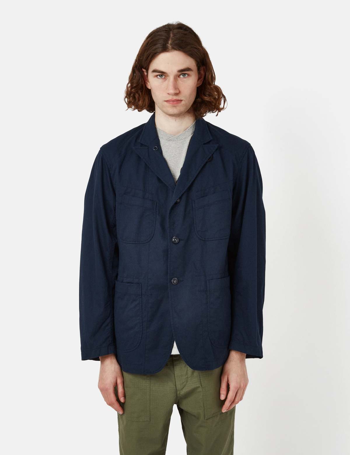 Engineered Garments 6.5oz Flat Twill Bedford Jacket - Navy Blue