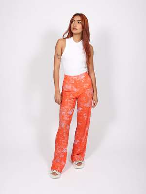 Sway Mesh Pliss Pants in Orange by Henrik Vibskov | Garmentory