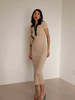 Sophie Rue Collared Knit Dress - Beige - Thumbnail 1