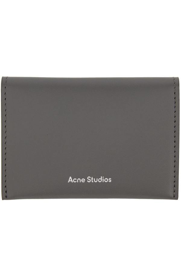 Acne Studios Folded Card Holder Gray Garmentory