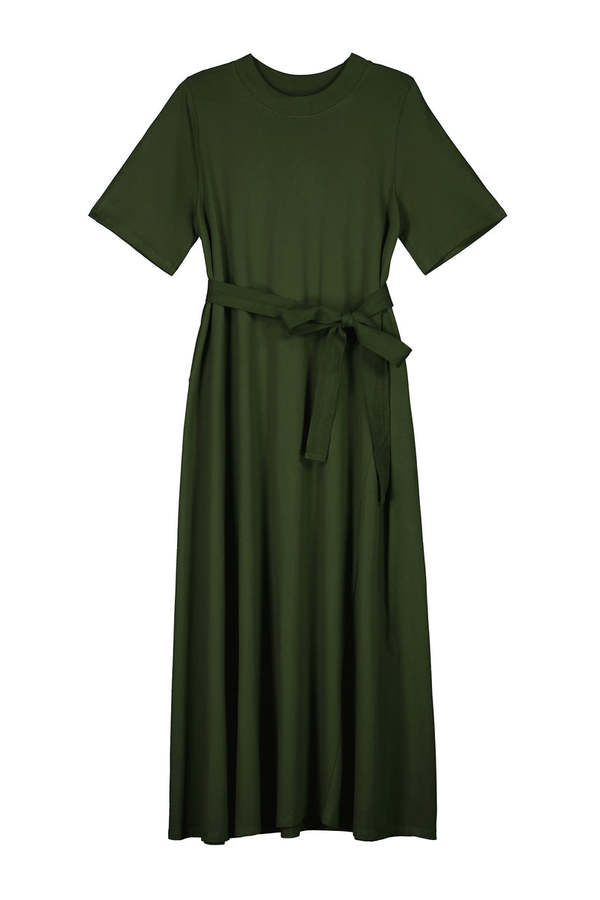 Kowtow T-Shirt swing dress - dark green | Garmentory