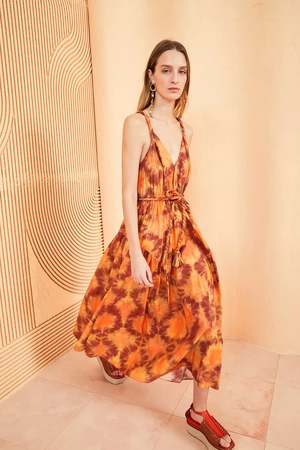 ulla johnson valentina appliqued pointelle knit midi dress HLHAS