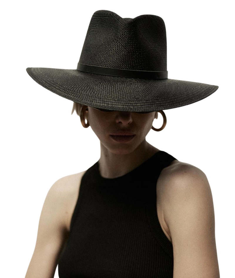New Janessa Leone Black Patricia Hat-Medium Patricia Hat | Janessa Leoné – Janessa Leone main image 2