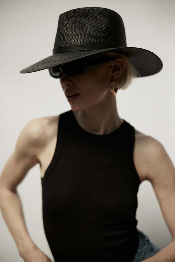 New Janessa Leone Black Patricia Hat-Medium Patricia Hat | Janessa Leoné – Janessa Leone main image 4
