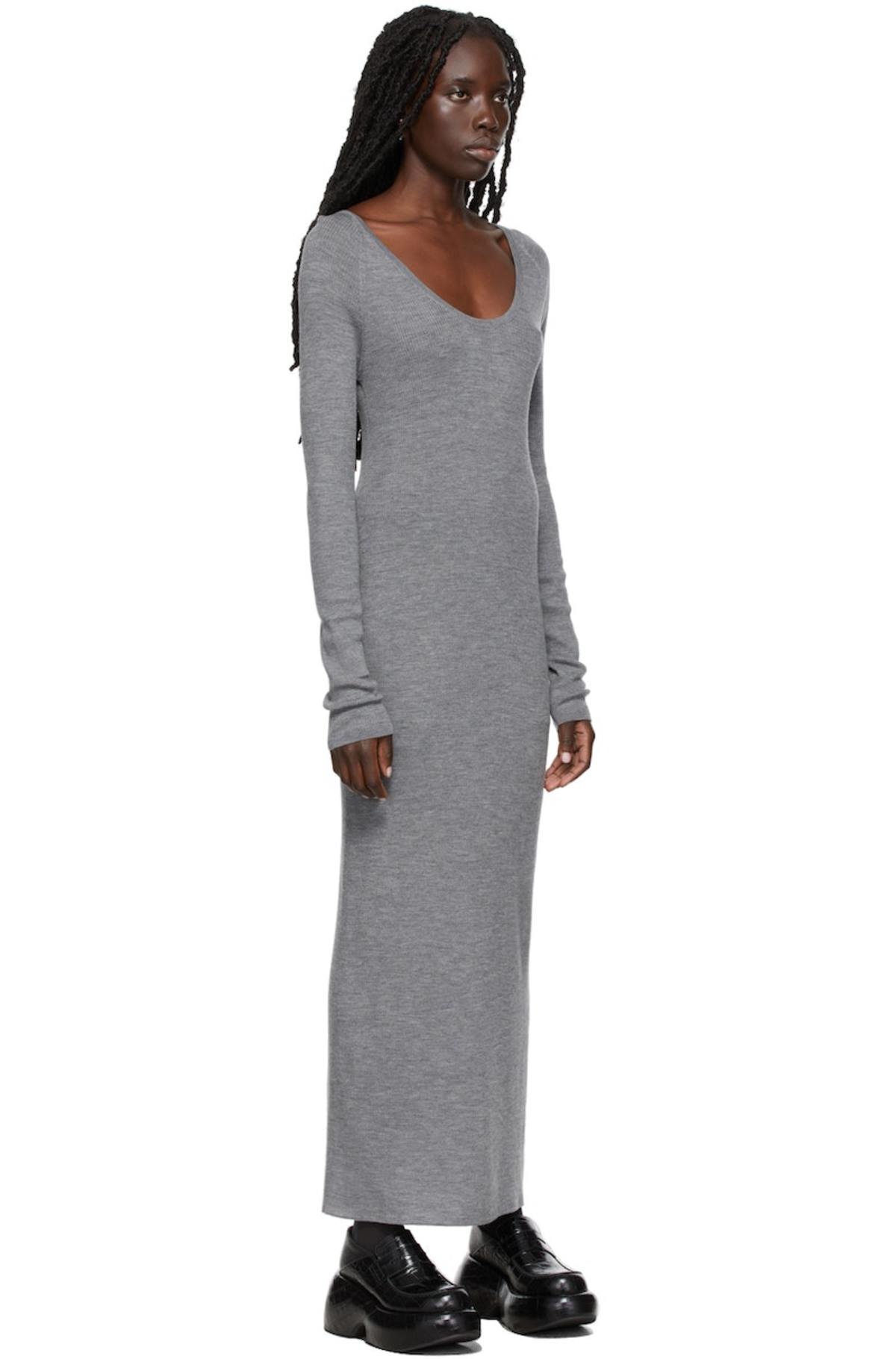 Totme Totme Wool Ribbed Dress - Dark grey | Garmentory Totme Totme Wool Ribbed Dress - Dark grey | Garmentory