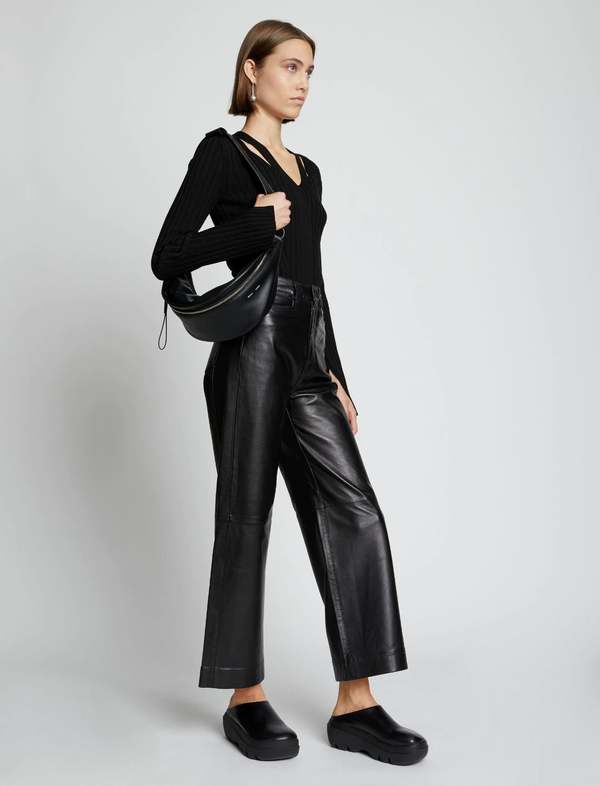 Proenza Schouler Stanton Leather Sling Bag - Black | Garmentory