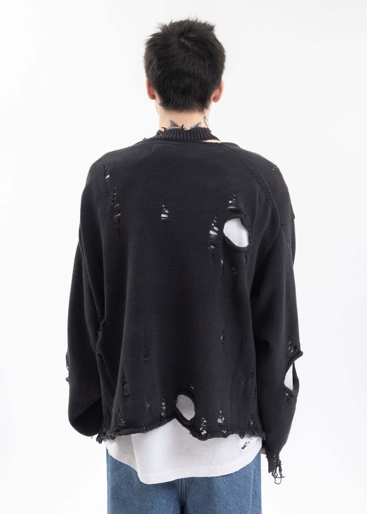 Doublet Destroyed Cardigan - Black | Garmentory