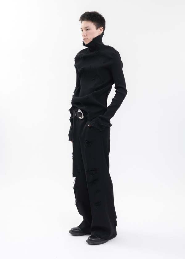 doublet DESTROYED WIDE TROUSERS ダブレット S Doublet destroyed wide trousers スラックス 【公式通販】