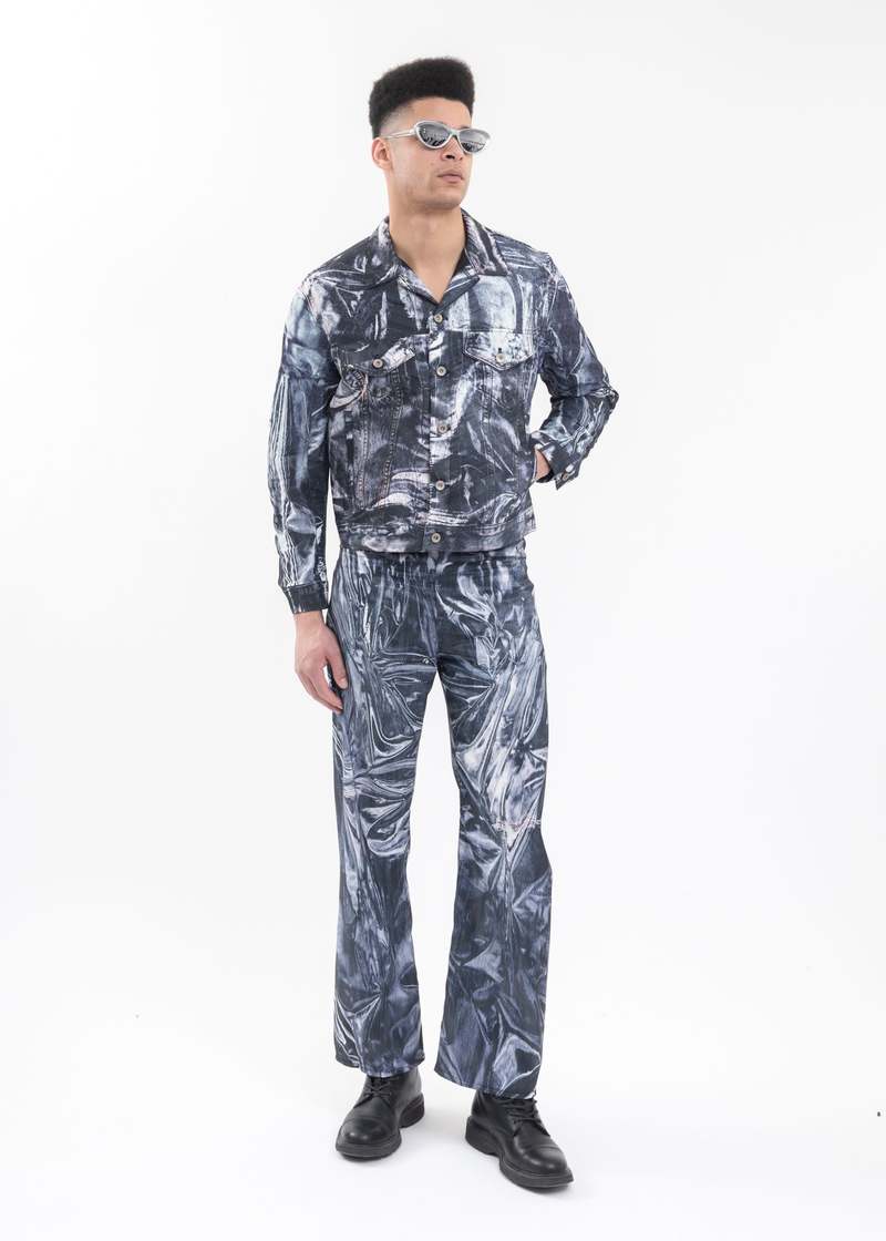 doublet MIRAGE PRINTED DENIM PANTS