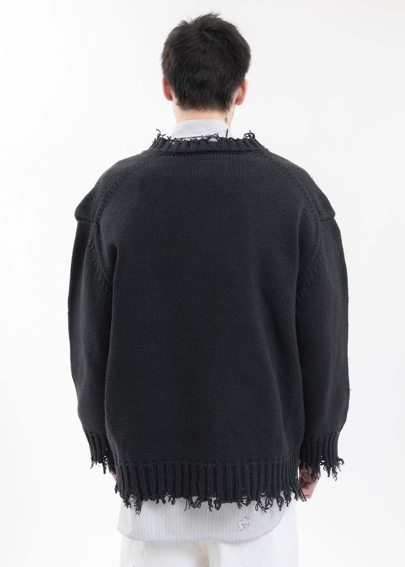 Doublet Oversized Knit Pullover - Black | Garmentory