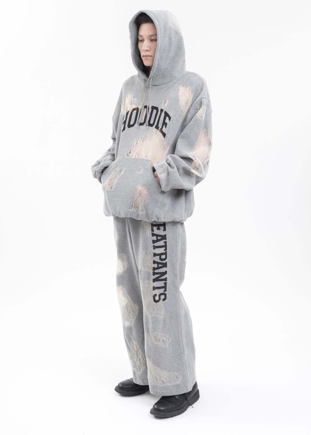 Doublet Ripped Off Knit Pants - Grey | Garmentory
