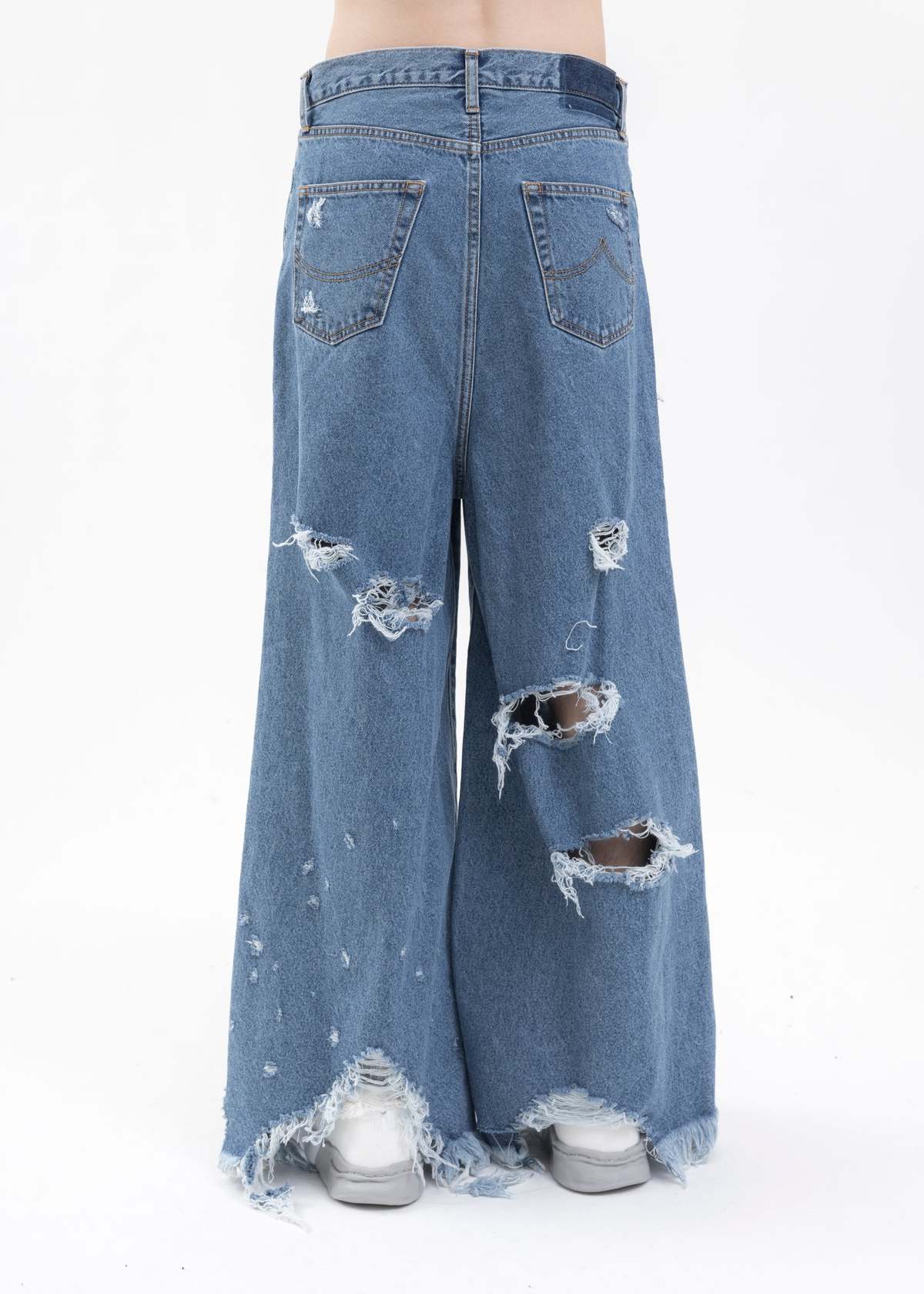 Doublet Destroyed Denim Pants - Indigo | Garmentory