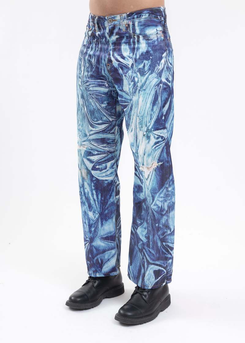 【DISCERNMENT】Double Pure Three Quarter Indigo Pants INDIGO PANT – BURROUGH