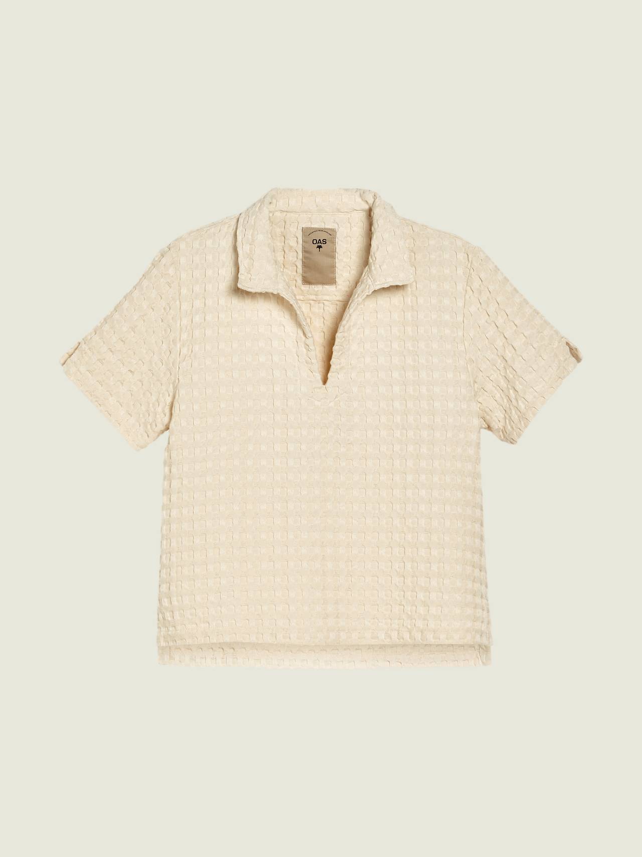 OAS Jaffa Waffle Shirt - Ecru | Garmentory