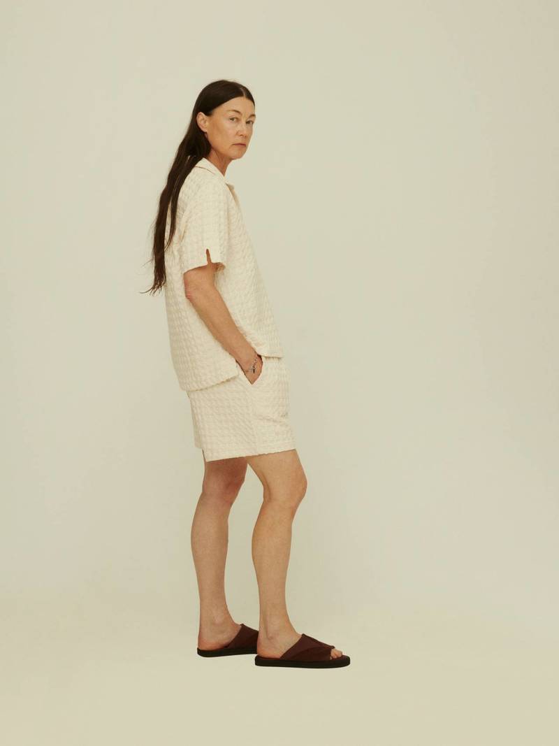 【OAS/オーエーエス】ecru jaffa waffle shirt OAS Jaffa Waffle Shirt - Ecru | Garmentory