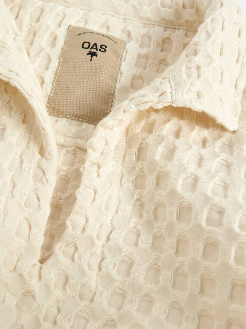 【OAS/オーエーエス】ecru jaffa waffle shirt OAS Jaffa Waffle Shirt - Ecru | Garmentory