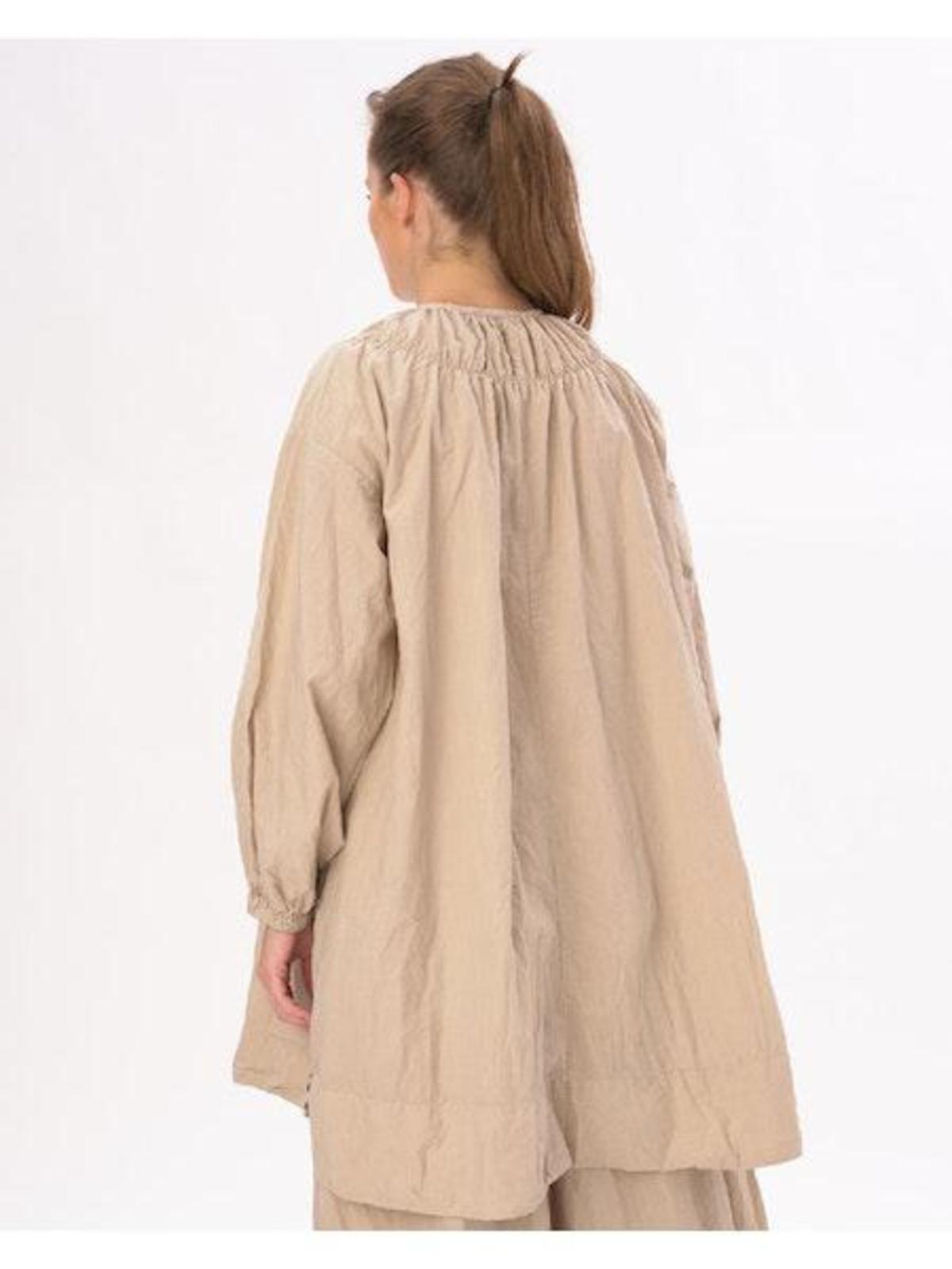 Baci Ruffled Neck Organic Cotton Tunic - Deep Blue - Image 2 of 2