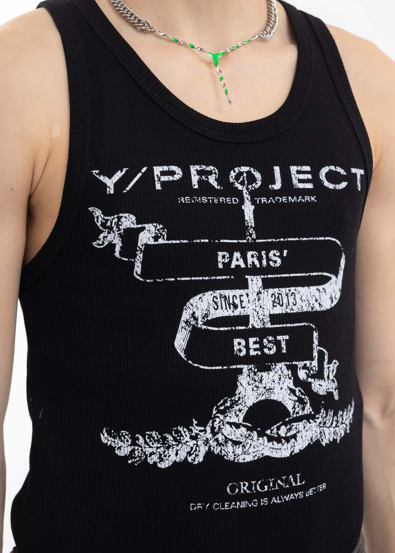 Y/PROJECT Paris Best タンクトップ Y-Project Women's Paris' Best Tank Top in Black Y/Project