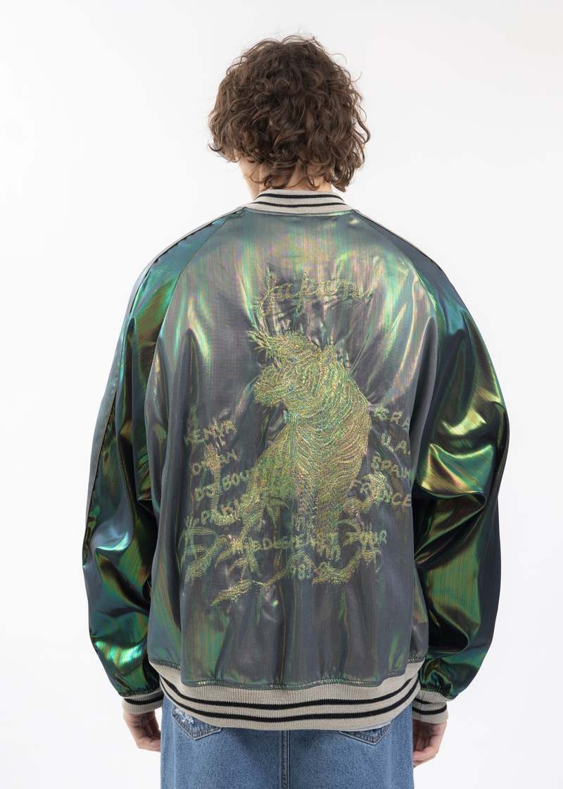 Doublet HOLOGRAM SOUVENIR JACKET - Green Multi | Garmentory