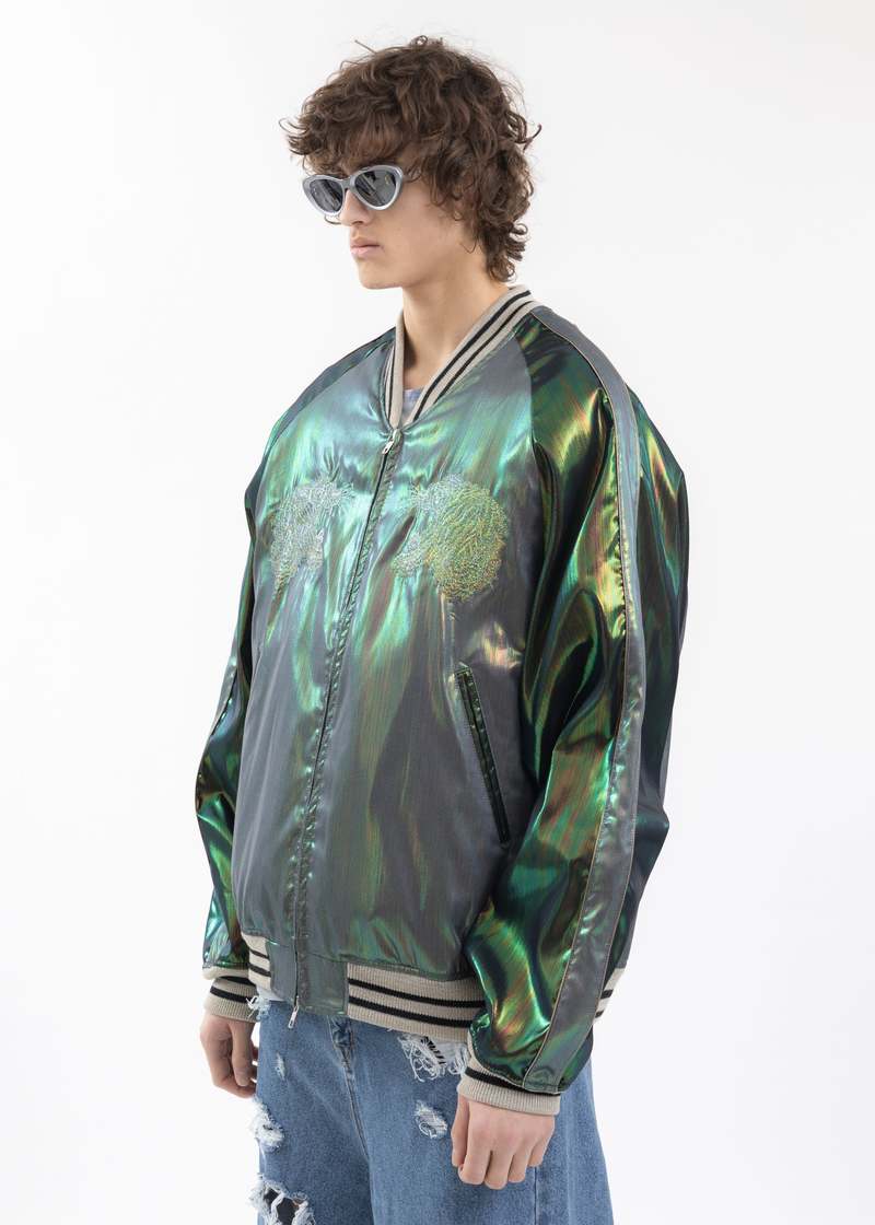 Doublet HOLOGRAM SOUVENIR JACKET - Green Multi | Garmentory