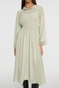 Dal the Label Signature Silk Shirred Midi Dress - Thumbnail 8
