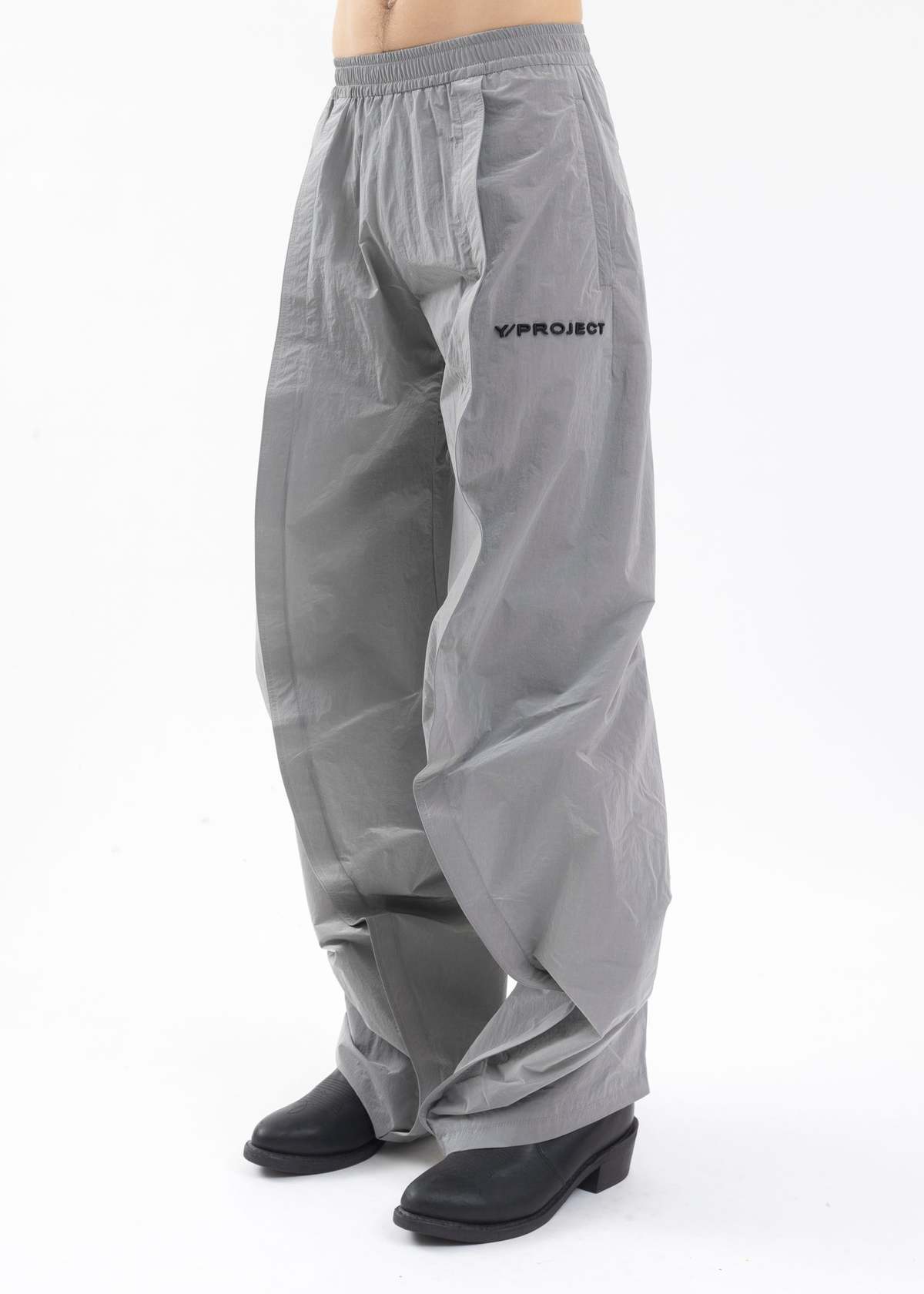 【WV PROJECT】24SS★ Cotton Dyeing Parachute Banding Pants Graphpaper Garment Dyed Typewriter Parachute Pants