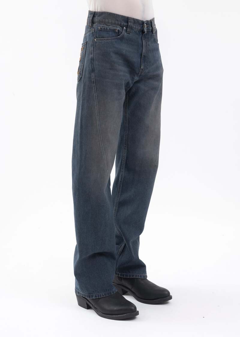 Y/PROJECT Paris Best Denim デニムパンツヴィンテージ Y/project Paris' Best Jeans - Vintage Navy | Garmentory
