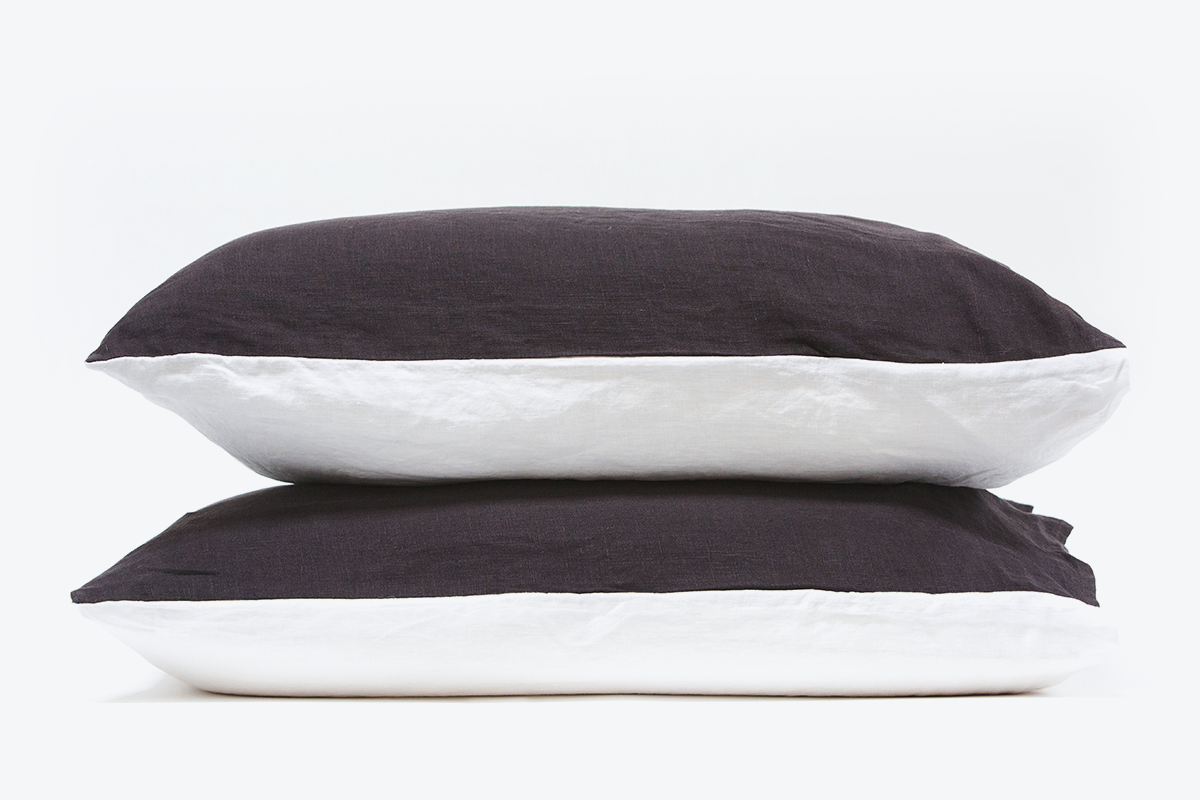 Morrow Soft Goods Duvet Set Two Tone Linen - Thumbnail 2