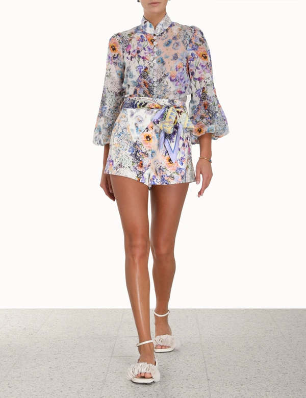 Tama Button Zimmermann Tama Button Blouse - Diamond Splice Floral | Garmentory