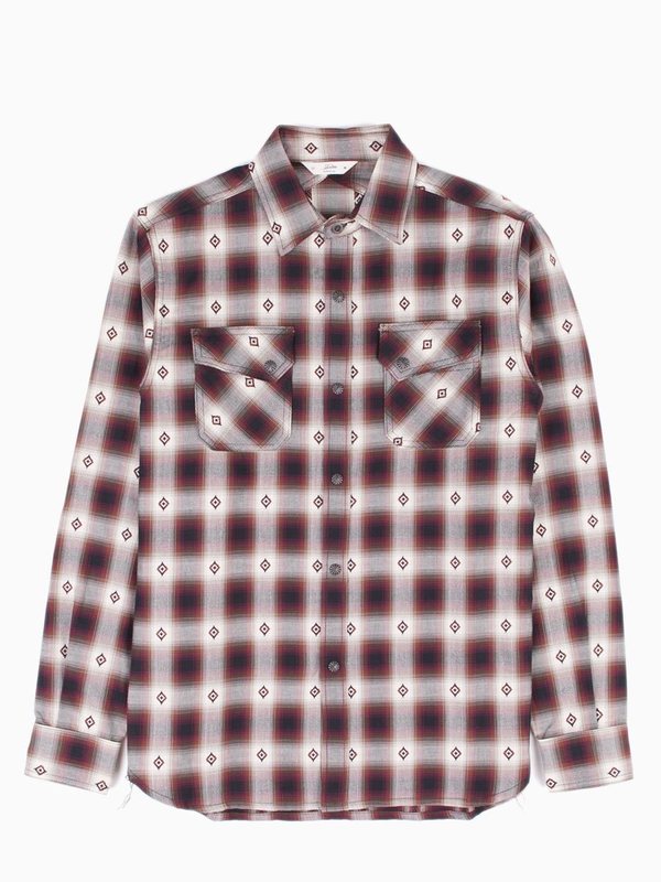 3Sixteen Crosscut Flannel - Red Jacquard Plaid 3Sixteen Crosscut Flannel - Red Jacquard Plaid