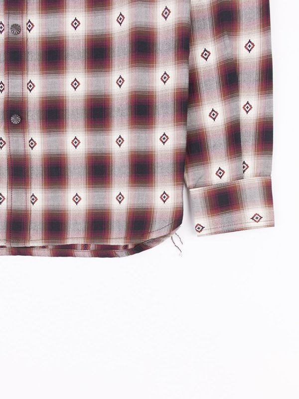 3Sixteen Crosscut Flannel - Red Jacquard Plaid 3Sixteen Crosscut Flannel - Red Jacquard Plaid