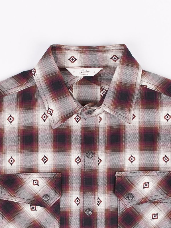 3Sixteen Crosscut Flannel - Red Jacquard Plaid 3Sixteen Crosscut Flannel - Red Jacquard Plaid