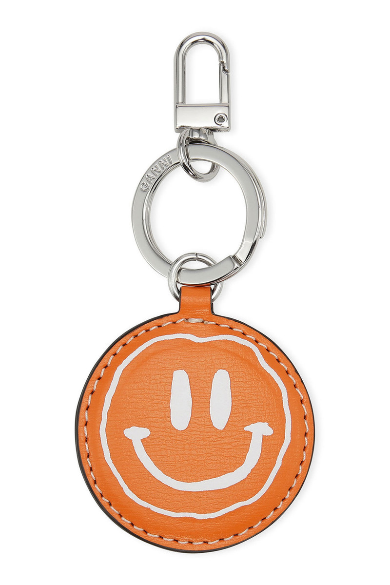 キーホルダー・キーリング Ganni FW25 (A6780 515 FLAME ORANGE) Flame Orange Apple Coin Purse | GANNI US